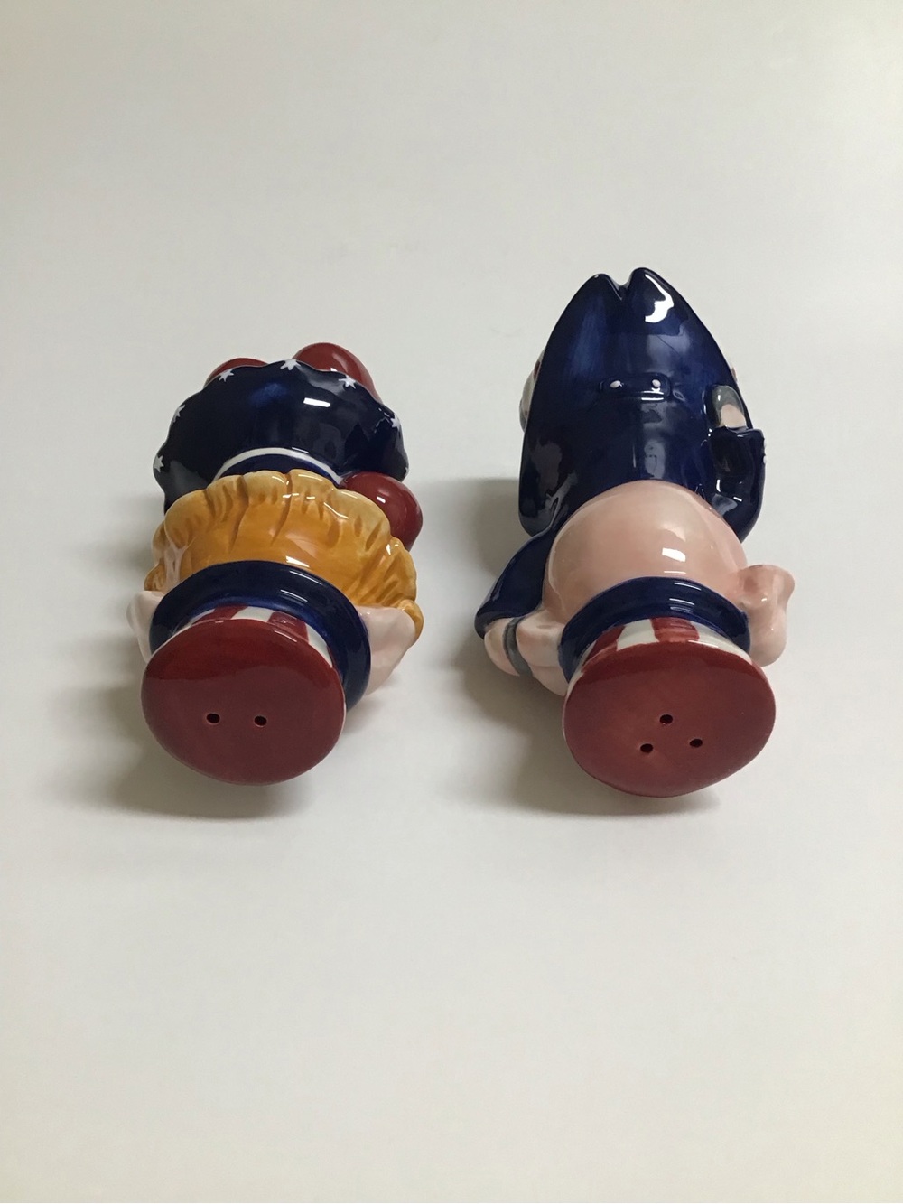 Patriotic Pigs Salt & Pepper Shakers Uncle Sam Americana USA Ceramic 4th of July - Picture 8 of 14